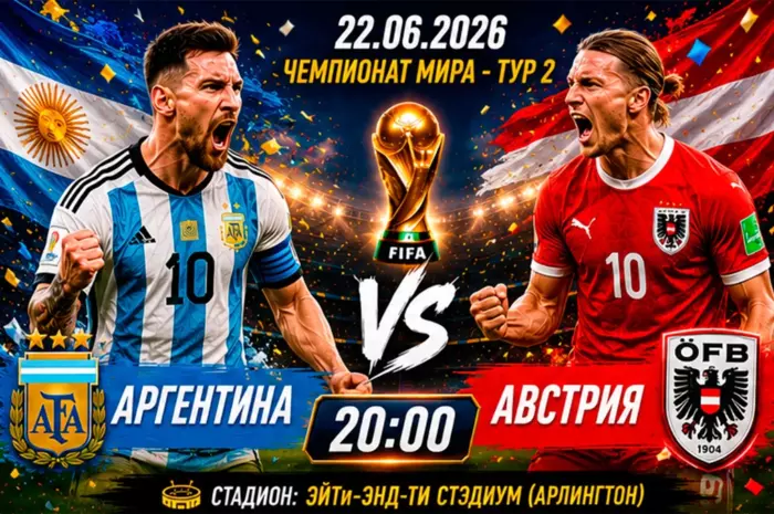 Прогноз на матч Аргентина — Австрия ⚽ коэффициент 1.72: смогут ли австрийцы остановить чемпионов мира?