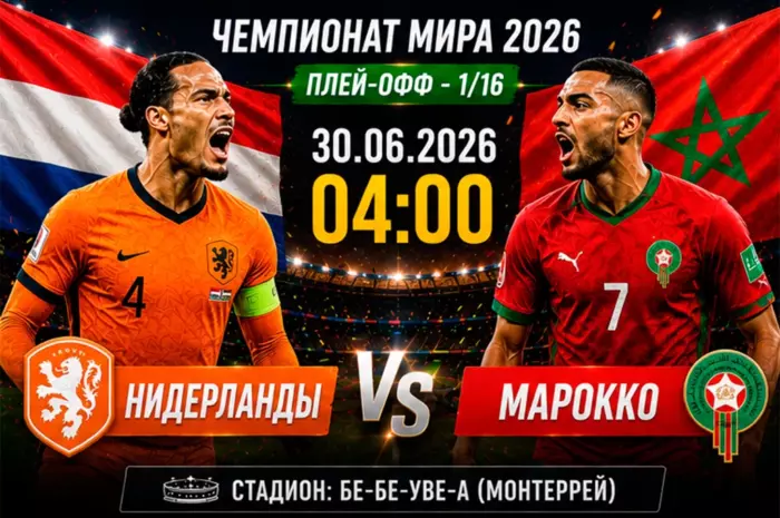 ⚽ Прогноз на матч Нидерланды – Марокко: битва фаворитов плей-офф! Коэффициент около 2.05