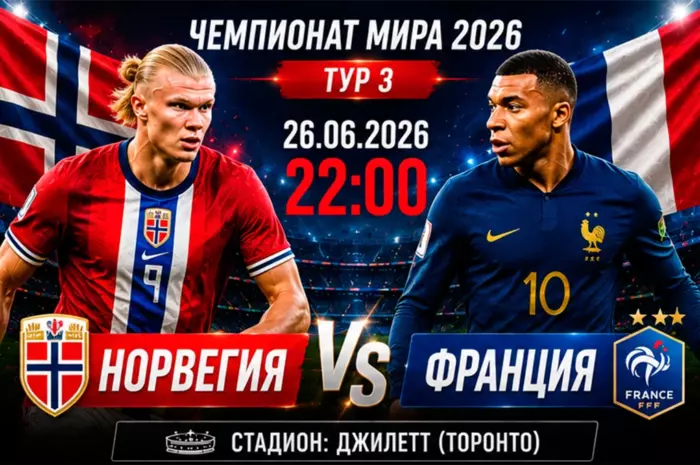 Прогноз на матч Норвегия — Франция ⚽ коэффициент 2.10: проверка скандинавской силы против фаворита ЧМ