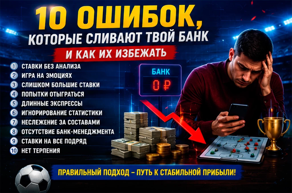Основные ошибки новичков в ставках на спорт