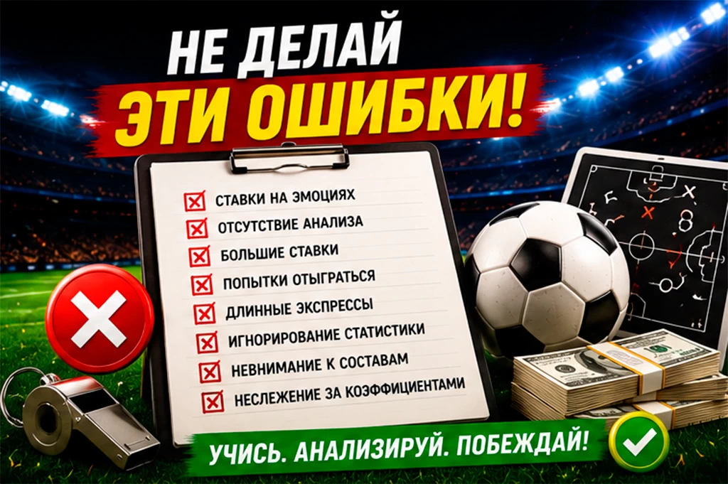 Основные ошибки новичков в ставках на спорт