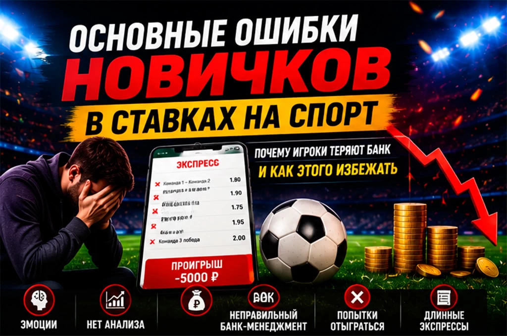 Основные ошибки новичков в ставках на спорт