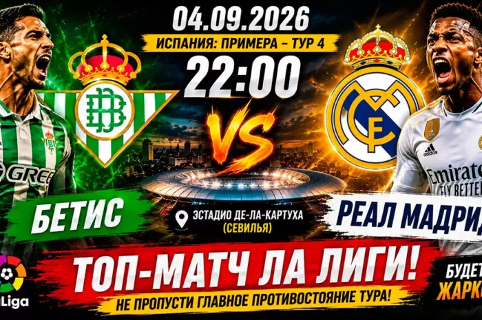 👑 Бетис — Реал Мадрид прогноз: Гости прервут серию за 1.75