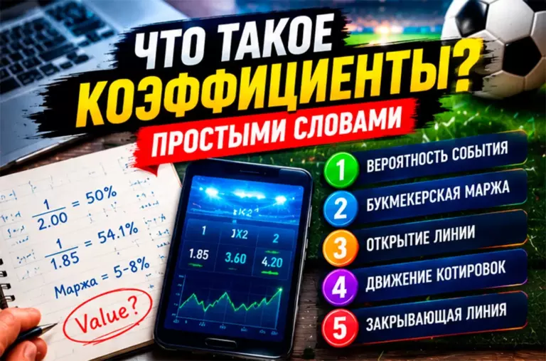 Как букмекеры формируют коэффициенты: расчёт и движение линии