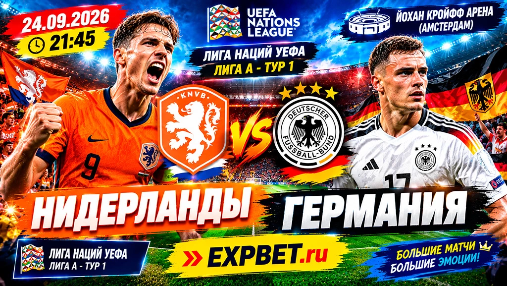 Нидерланды - Германия прогноз